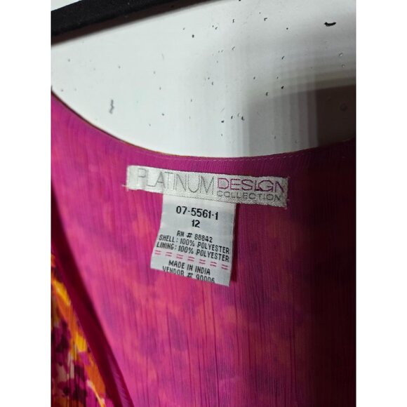 Platinum Design Collection Womens Asymmetrical Cold Shoulder Blouse Size 12 - Picture 3 of 10